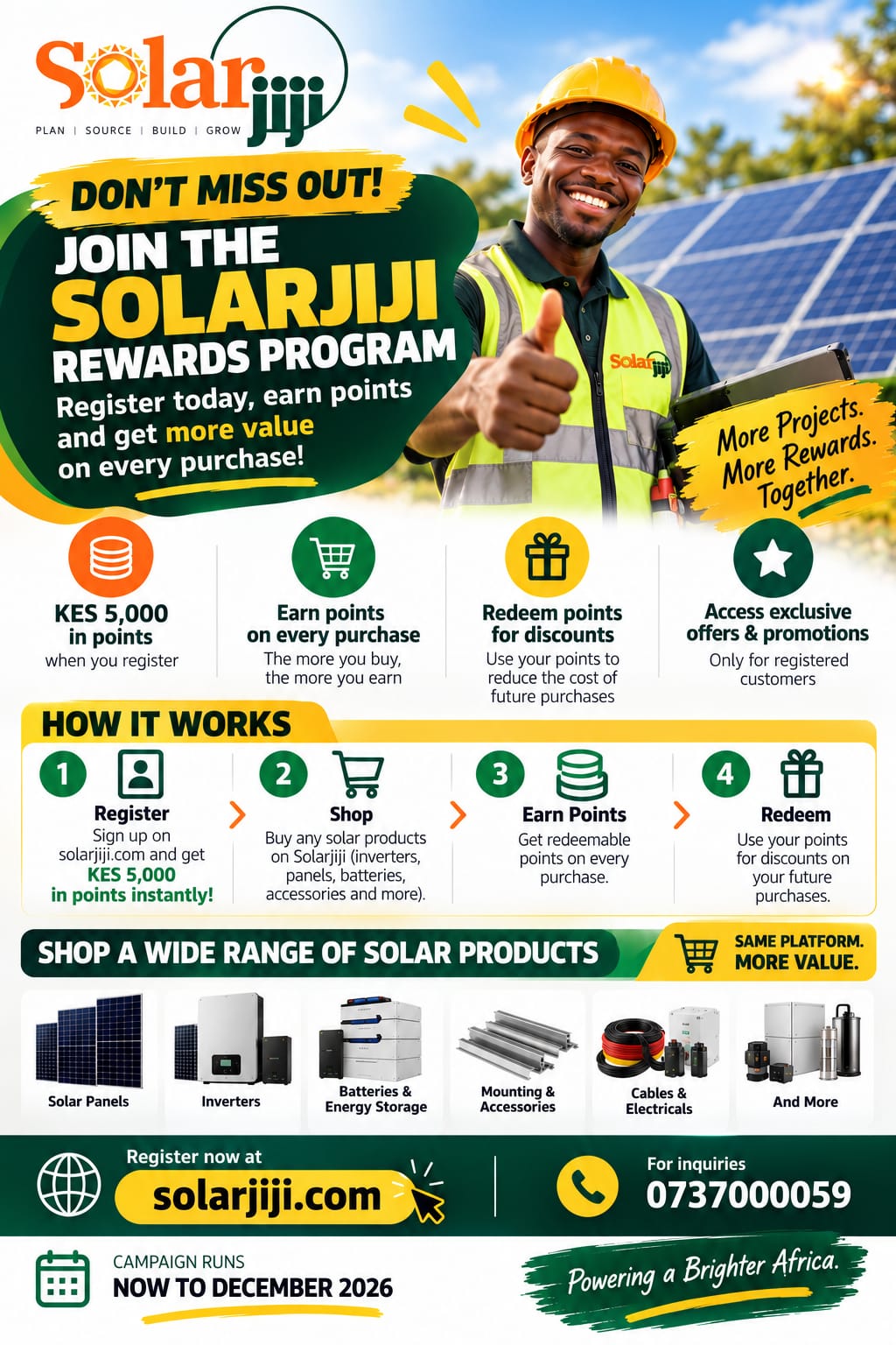 SolarJiji Rewards campaign poster